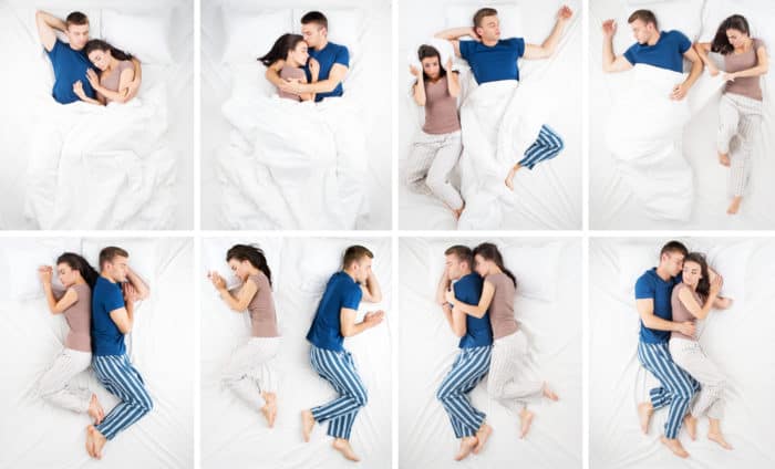 Dormir pareja posiciones ¿Cuáles son