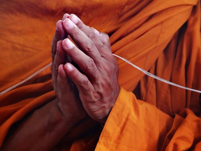 buddhist monk hands