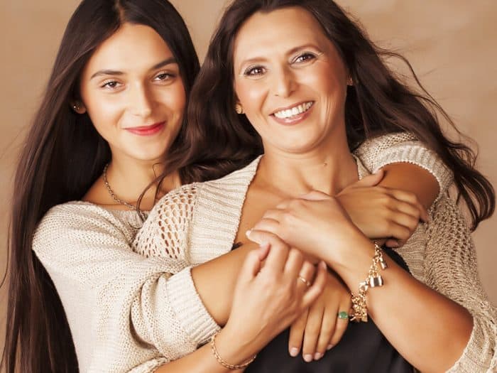 Beautiful Mother and Daughter
